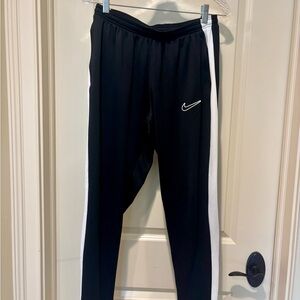 Women’s Nike Black and White Dri Fit Athletic Pants